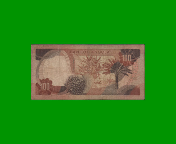 BILLETE
  DE ANGOLA 100 ESCUDOS, PICK 101, ESTADO BUENO.- - Imagen 2