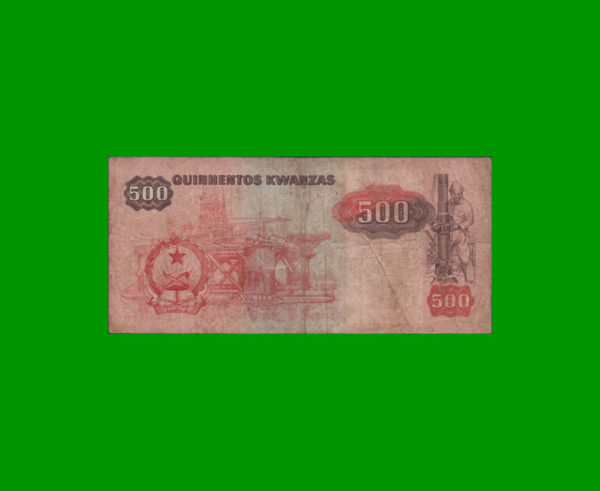 BILLETE DE
  ANGOLA 500 NUEVO KWANZA, PICK 120, ESTADO BUENO.- - Imagen 2