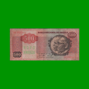 BILLETE DE
  ANGOLA 500 NUEVO KWANZA, PICK 120, ESTADO BUENO.-