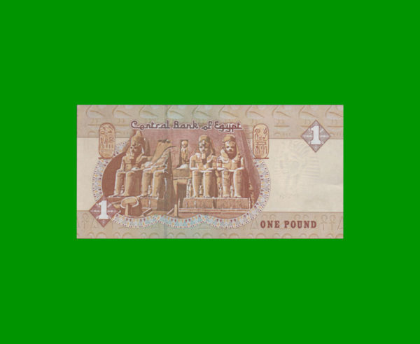 BILLETE DE
  EGIPTO 1,00 POUND, PICK 50, ESTADO SIN CIRCULAR.- - Imagen 2