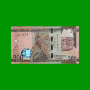 BILLETE DE
  GAMBIA 200,00 DALASIS, PICK NEW, ESTADO SIN CIRCULAR.-