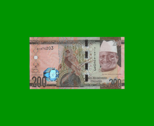 BILLETE DE
  GAMBIA 200,00 DALASIS, PICK NEW, ESTADO SIN CIRCULAR.-