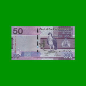 BILLETE DE
  GAMBIA 50,00 DALASIS, PICK NEW, ESTADO SIN CIRCULAR.-