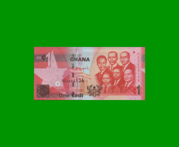 BILLETE DE
  GHANA 1,00 CEDI, PICK 37f, ESTADO SIN CIRCULAR.-