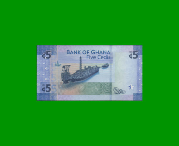 BILLETE DE
  GHANA 5,00 CEDIS, CONMEMORATIVO 60º ANIVERSARIO DEL BANCO CENTRAL, PICK NEW,
  ESTADO SIN CIRCULAR.- - Imagen 2