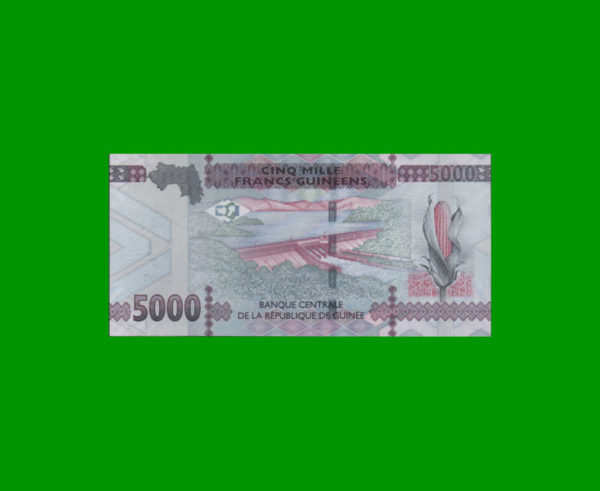 BILLETE DE
  GUINEA 5.000,00 FRANCOS, PICK NEW, ESTADO SIN CIRCULAR.- - Imagen 2