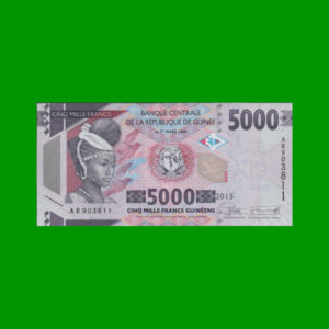 BILLETE DE
  GUINEA 5.000,00 FRANCOS, PICK NEW, ESTADO SIN CIRCULAR.-