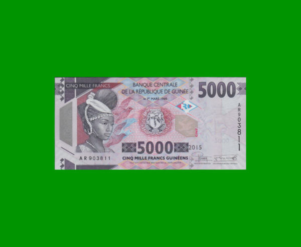 BILLETE DE
  GUINEA 5.000,00 FRANCOS, PICK NEW, ESTADO SIN CIRCULAR.-