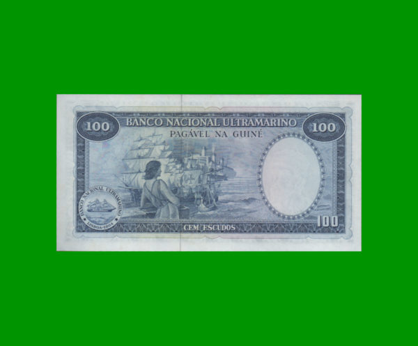 BILLETE DE
  GUINEA PORTUGUESA 100,00 ESCUDOS, PICK 45, ESTADO SIN CIRCULAR.- - Imagen 2