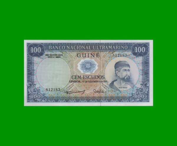 BILLETE DE
  GUINEA PORTUGUESA 100,00 ESCUDOS, PICK 45, ESTADO SIN CIRCULAR.-