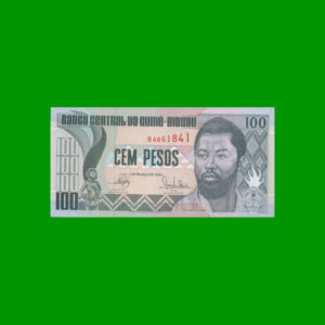 BILLETE DE
  GUINEA BISSAU 100,00 PESOS, PICK 14, ESTADO SIN CIRCULAR.-