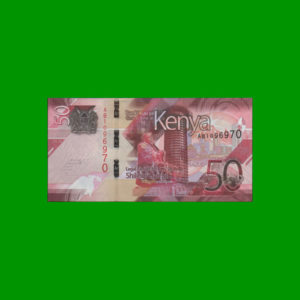 BILLETE DE
  KENYA 50,00 SHILINGI, PICK NEW, ESTADO SIN CIRCULAR.-