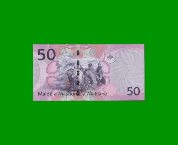 BILLETE DE
  LESOTHO 50,00 MALOTI, PICK 23b, ESTADO SIN CIRCULAR.- - Imagen 2