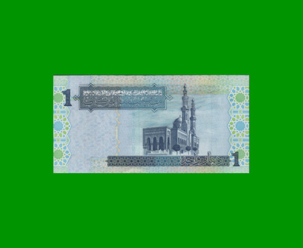 BILLETE DE
  LIBYA 1,00 DINAR, PICK 68, ESTADO SIN CIRCULAR.- - Imagen 2