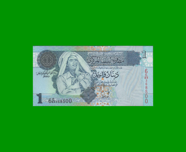 BILLETE DE
  LIBYA 1,00 DINAR, PICK 68, ESTADO SIN CIRCULAR.-