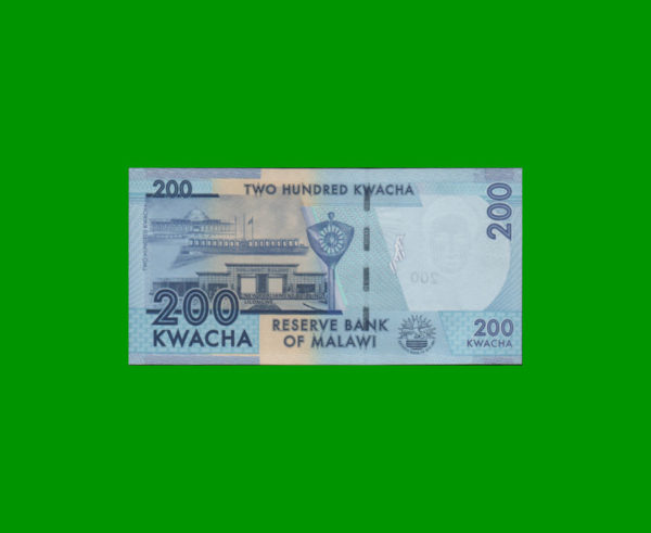 BILLETE DE
  MALAWI 200,00 KWACHA, PICK NEW, ESTADO SIN CIRCULAR.- - Imagen 2