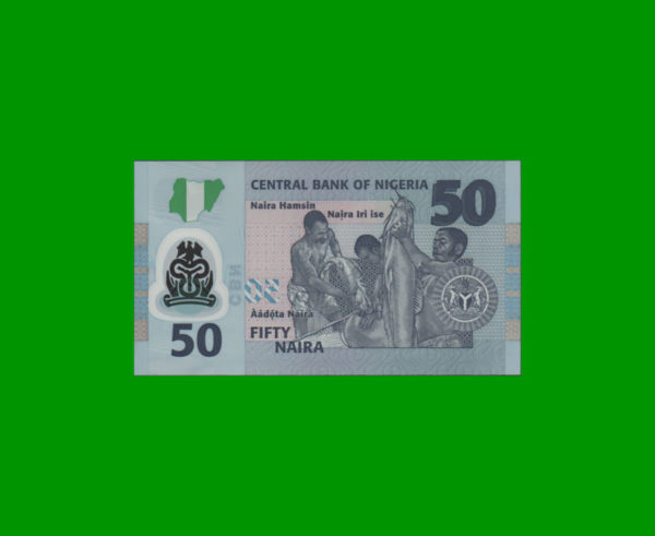 BILLETE DE
  NIGERIA 50,00 NAIRA, PICK 37 CONMEMORATIVO POLYMERO, ESTADO SIN CIRCULAR.- - Imagen 2