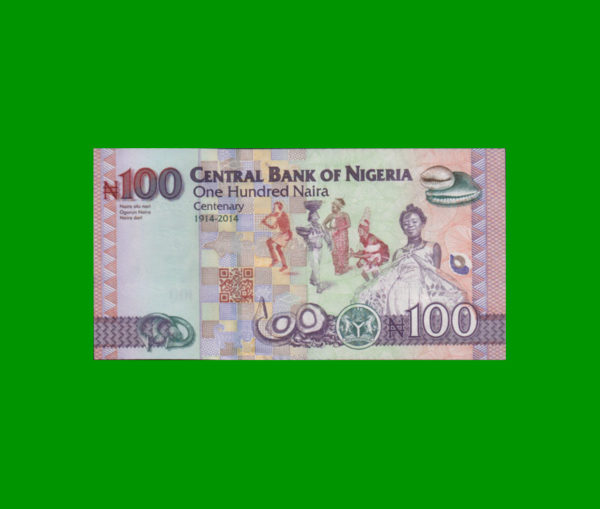 BILLETE DE
  NIGERIA 100,00 NAIRA, PICK NEW, ESTADO SIN CIRCULAR.- - Imagen 2