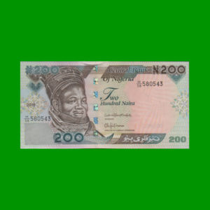 BILLETE DE
  NIGERIA 200,00 NAIRA, PICK NEW, ESTADO SIN CIRCULAR.-