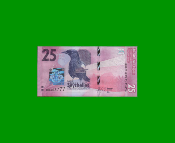 BILLETE DE
  SEYCHELLES 25,00 RUPIAS, PICK 48, ESTADO SIN CIRCULAR.-