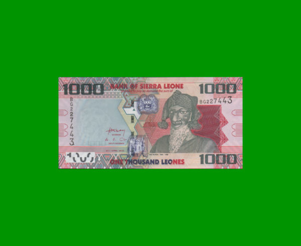 BILLETE DE
  SIERRA LEONA 1.000,00 LEONES, PICK NEW, ESTADO SIN CIRCULAR.-
