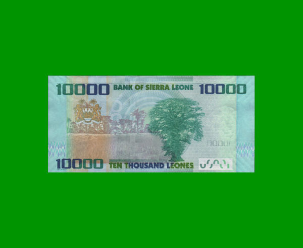 BILLETE DE
  SIERRA LEONA 10.000,00 LEONES, PICK 33b, ESTADO SIN CIRCULAR.- - Imagen 2