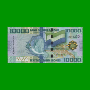BILLETE DE
  SIERRA LEONA 10.000,00 LEONES, PICK 33b, ESTADO SIN CIRCULAR.-