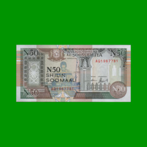 BILLETE DE
  SOMALIA 50,00 SHILLINGS, PICK R2, ESTADO SIN CIRCULAR.-