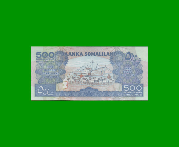 BILLETE DE
  SOMALILANDIA 500,00 SHILLINGS, PICK 6h, ESTADO SIN CIRCULAR.- - Imagen 2