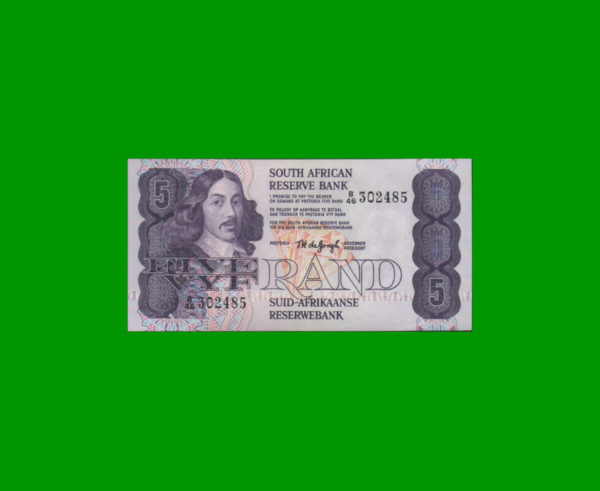 BILLETE DE
  SUDAFRICA 5,00 RAND, PICK 119a, ESTADO EXCELENTE+ .-
