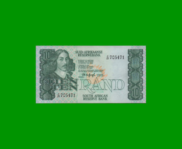 BILLETE DE
  SUDAFRICA 10,00 RAND, PICK 120a, ESTADO EXCELENTE.-