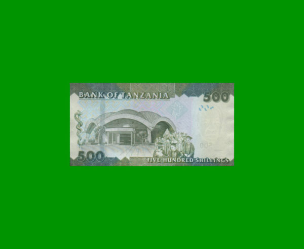 BILLETE DE
  TANZANIA 500,00 SHILLINGS, PICK 40, ESTADO SIN CIRCULAR.- - Imagen 2