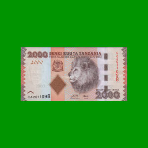 BILLETE DE
  TANZANIA 2.000,00 SHILLINGS, PICK 42, ESTADO SIN CIRCULAR.-