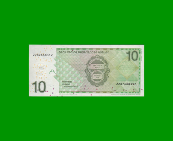 BILLETE DE
  ANTILLAS HOLANDESAS 10,00 GULDEN, PICK 28h, ESTADO SIN CIRCULAR.- - Imagen 2