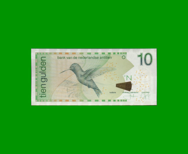 BILLETE DE
  ANTILLAS HOLANDESAS 10,00 GULDEN, PICK 28h, ESTADO SIN CIRCULAR.-