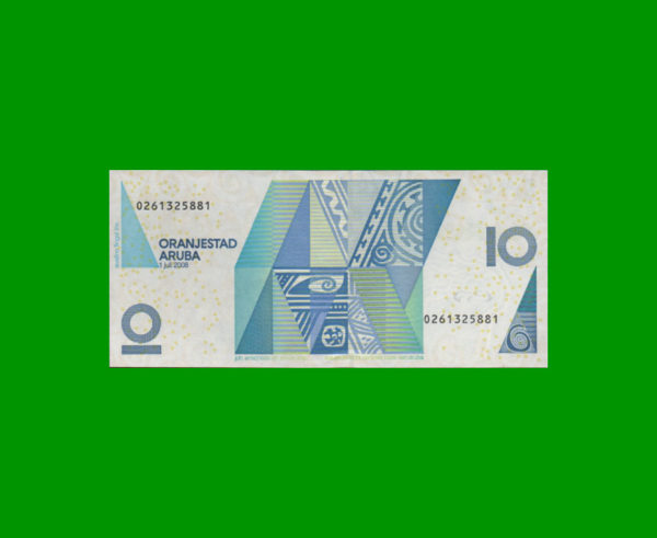 BILLETE DE
  ARUBA 10,00 FLORINES, PICK 16b, ESTADO SIN CIRCULAR.- - Imagen 2