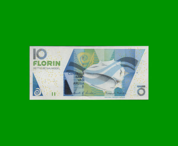 BILLETE DE
  ARUBA 10,00 FLORINES, PICK 16b, ESTADO SIN CIRCULAR.-