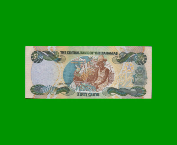 BILLETE DE
  BAHAMAS 1/2 CTVOS DOLAR, PICK 68, ESTADO SIN CIRCULAR.- - Imagen 2