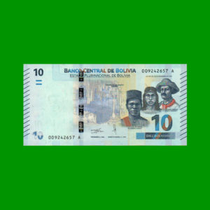 BILLETE DE  BOLIVIA 10,00 BOLIVANOS, PICK NEW, ESTADO SIN CIRCULAR.-