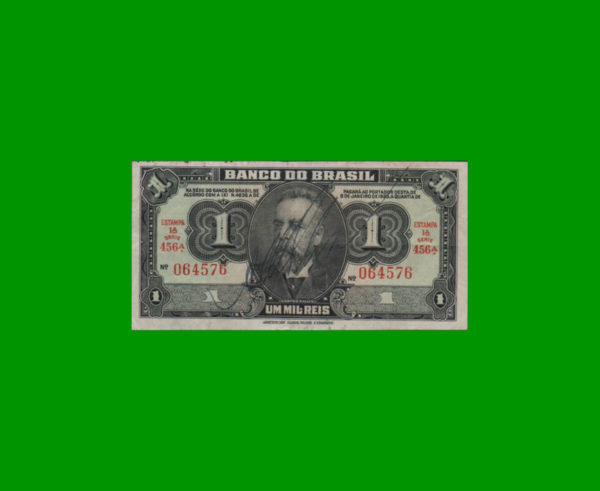 BILLETE DE
  BRASIL 1.000,00 REIS, PICK 110B, ESTADO MUY BUENO+.-