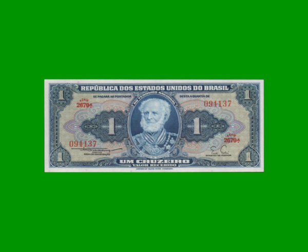 BILLETE DE
  BRASIL 1,00 CRUZEIRO, PICK 150b, ESTADO SIN CIRCULAR.-