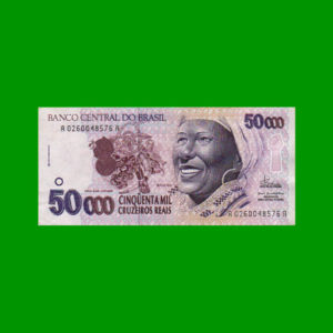 BILLETE DE  BRASIL 50.000,00 CRUZEIROS REALES, PICK 242, ESTADO EXCELENTE- .-