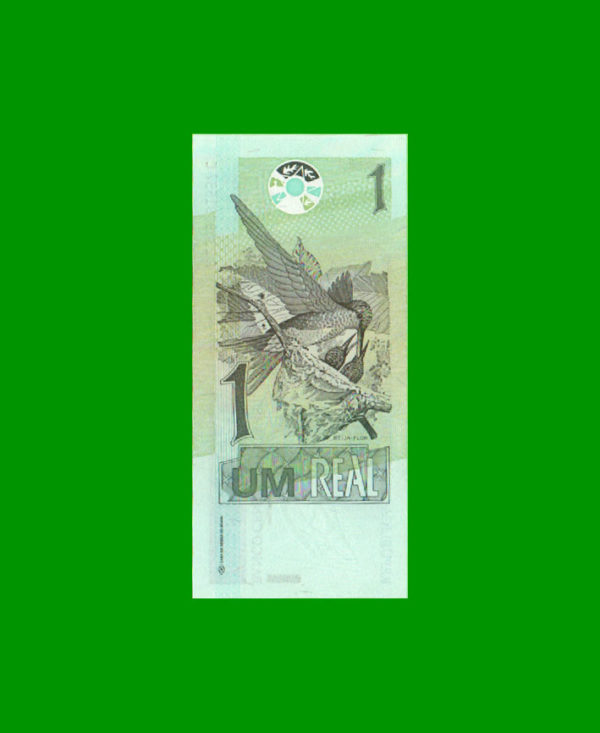 BILLETE DE  BRASIL 1,00 REAL, PICK 251, ESTADO SIN CIRCULAR.- - Imagen 2