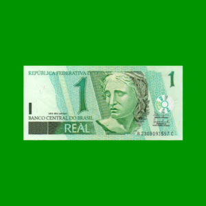 BILLETE DE  BRASIL 1,00 REAL, PICK 251, ESTADO SIN CIRCULAR.-