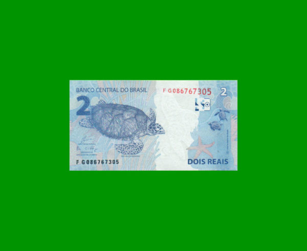 BILLETE DE  BRASIL 2,00 REALES, PICK NEW, ESTADO SIN CIRCULAR.- - Imagen 2