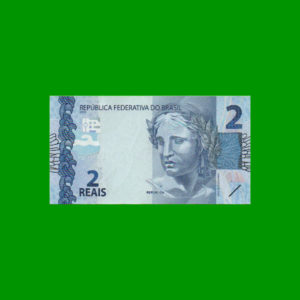 BILLETE DE  BRASIL 2,00 REALES, PICK NEW, ESTADO SIN CIRCULAR.-