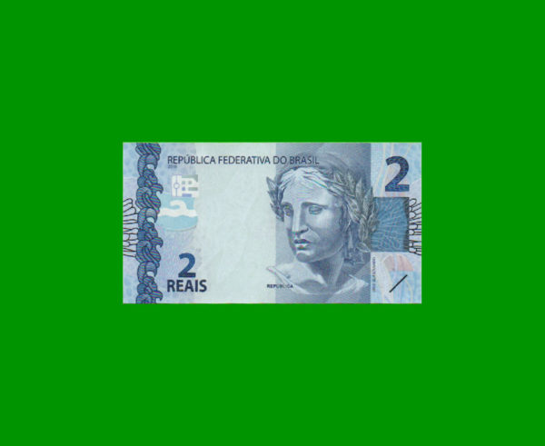 BILLETE DE  BRASIL 2,00 REALES, PICK NEW, ESTADO SIN CIRCULAR.-