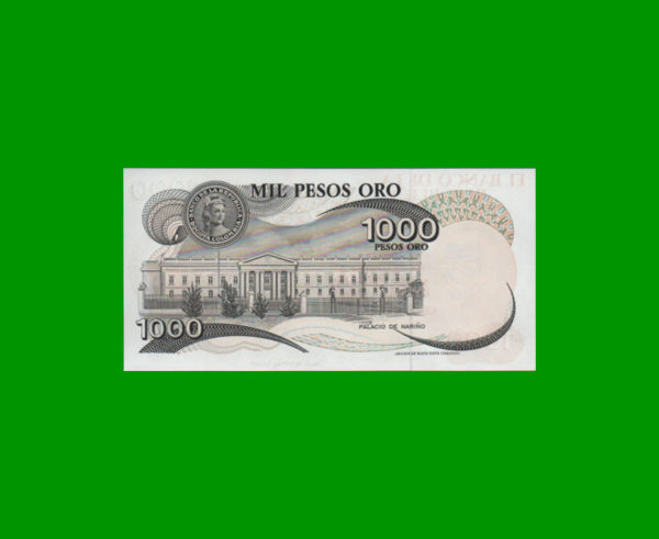 BILLETE DE  COLOMBIA 1.000,00 PESOS, PICK 421, ESTADO SIN CIRCULAR.- - Imagen 2