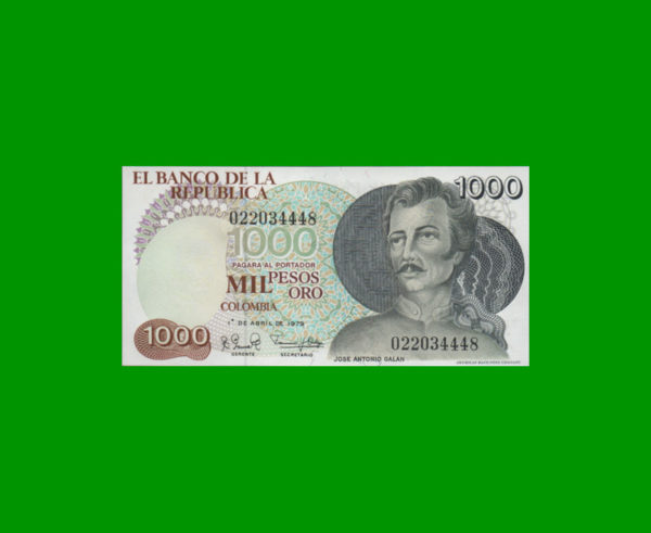 BILLETE DE  COLOMBIA 1.000,00 PESOS, PICK 421, ESTADO SIN CIRCULAR.-