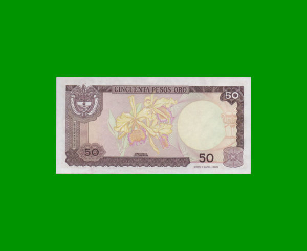 BILLETE DE  COLOMBIA 50,00 PESOS, PICK 425b, ESTADO SIN CIRCULAR.- - Imagen 2